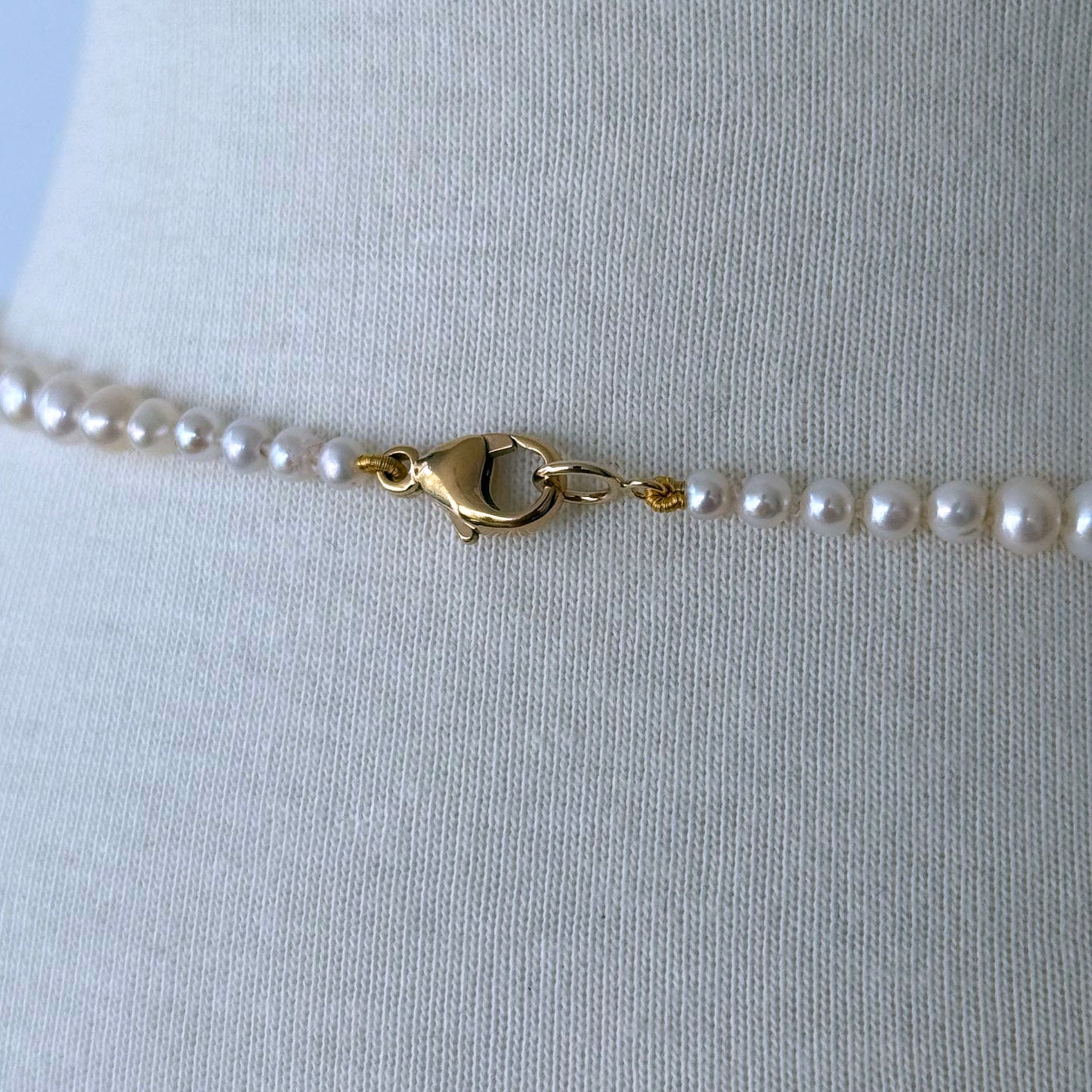 Graduated & Draped Pearl & Emerald Necklace with 14K Yellow Gold