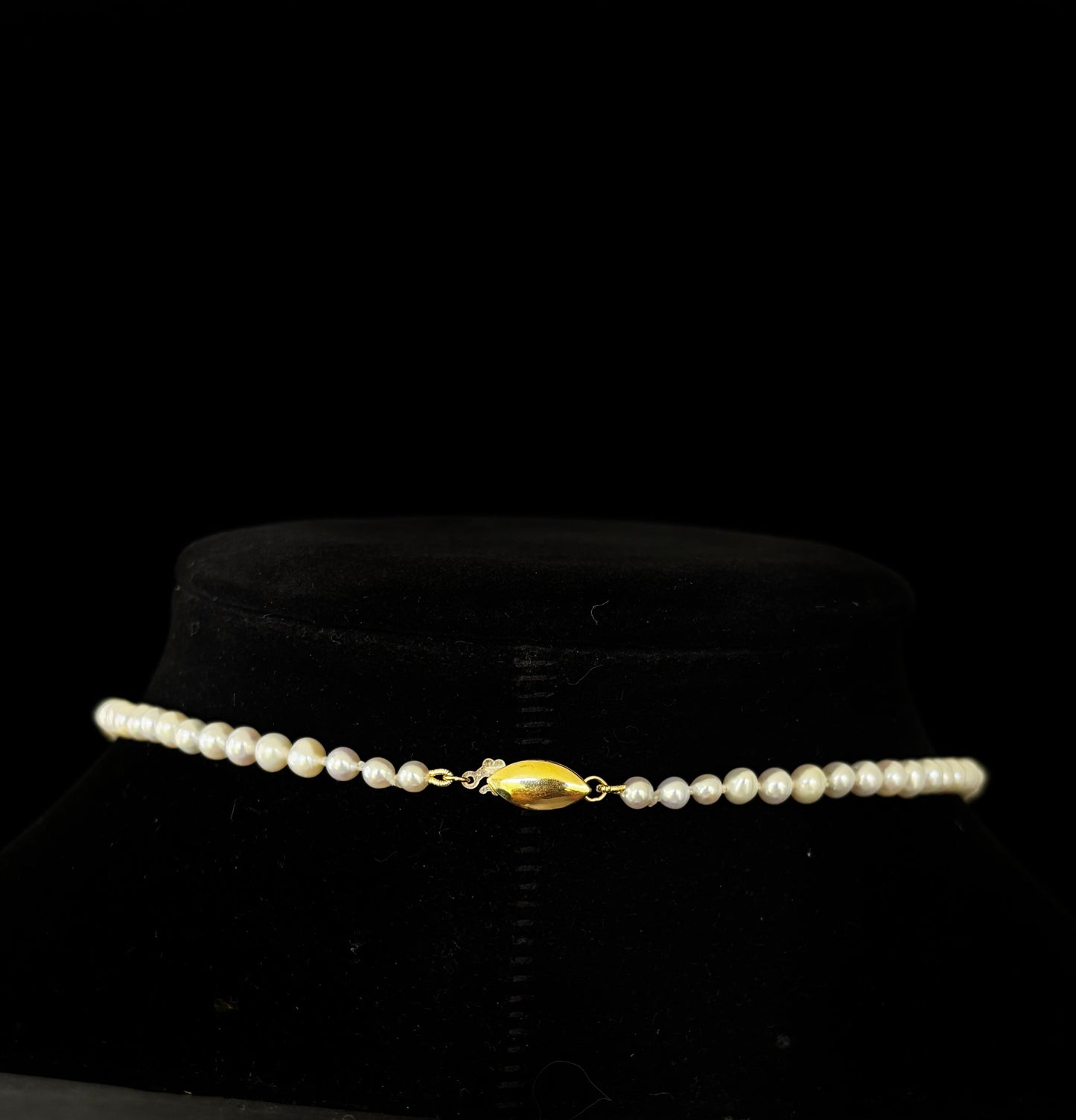 Marina J. Graduated Pearl Draped Necklace with 14k Yellow Gold Beads and Clasp