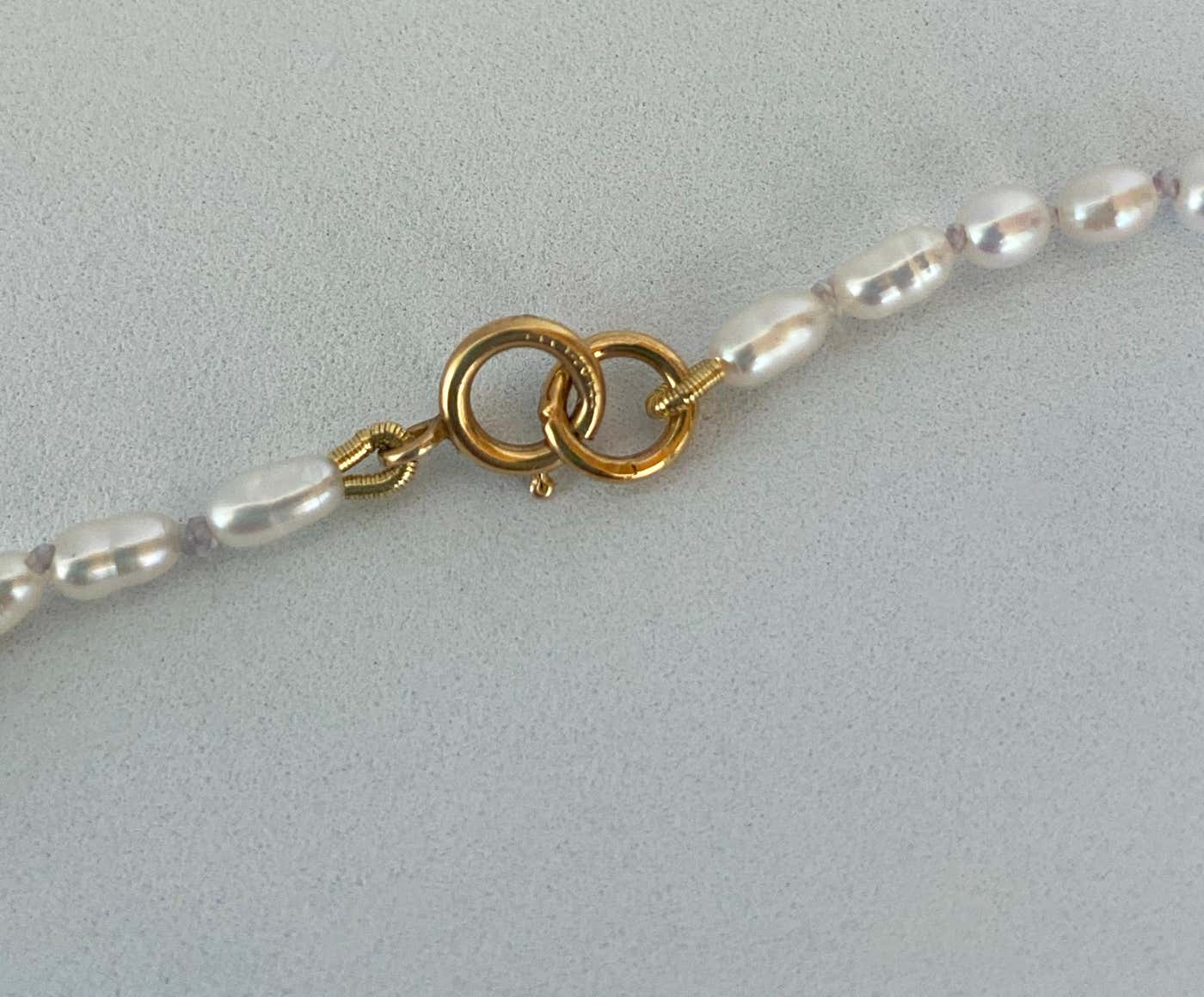 Little Girl's Pearl Strung Necklace with Butterfly Pendant