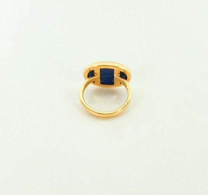Lapis Lazuli Ring with 14 Karat Yellow Gold Band