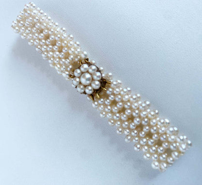 Antique Pearl Bracelet with Vintage Pearl Clasp / Centerpiece