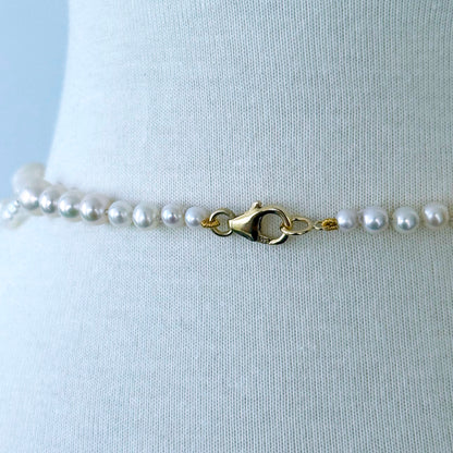 Gold & Semi Precious Centerpiece Pearl Draped Necklace
