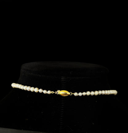 Marina J. Graduated Pearl Draped Necklace with 14k Yellow Gold Beads and Clasp