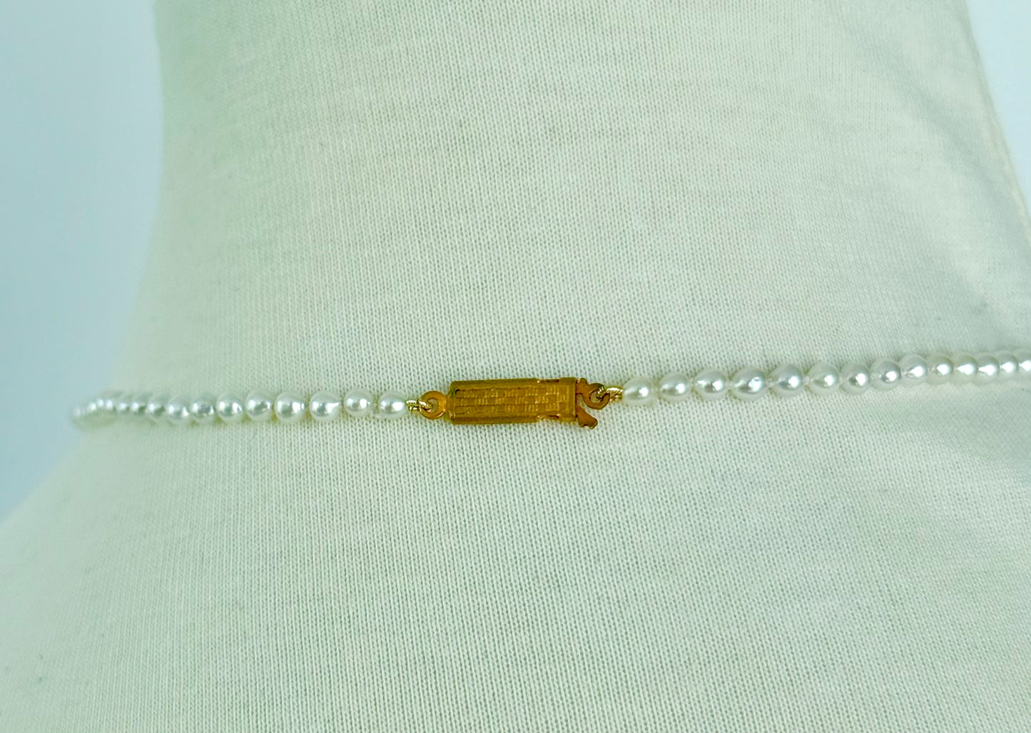 Vintage 10k English Gold Amethyst Encrusted Pearl Draped Necklace