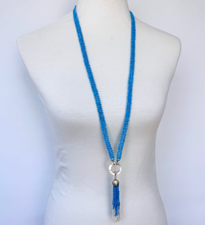 Turquoise, Pearl & Solid 14k Gold Sautoir