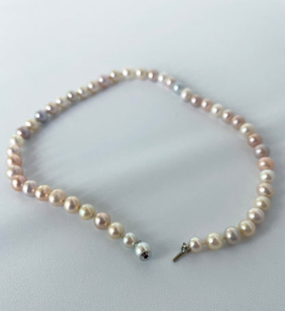 Marina J. Multi Colored Pearl Necklace with 14k White Gold Clasp