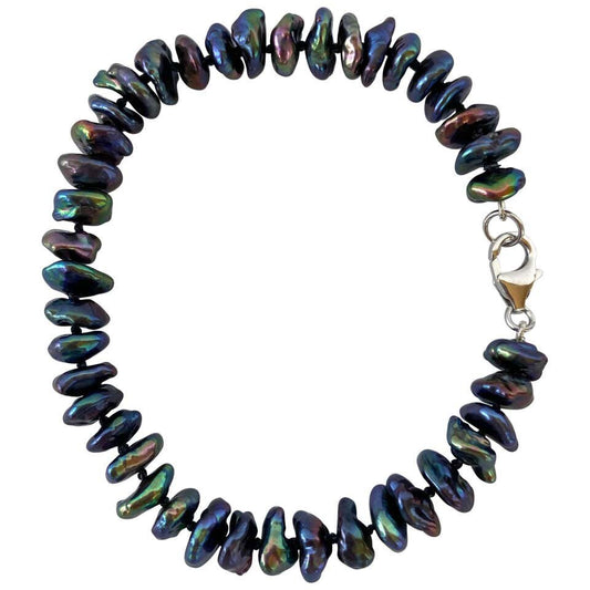 Marina J. Men's / Unisex Black Keshi Pearl Bracelet