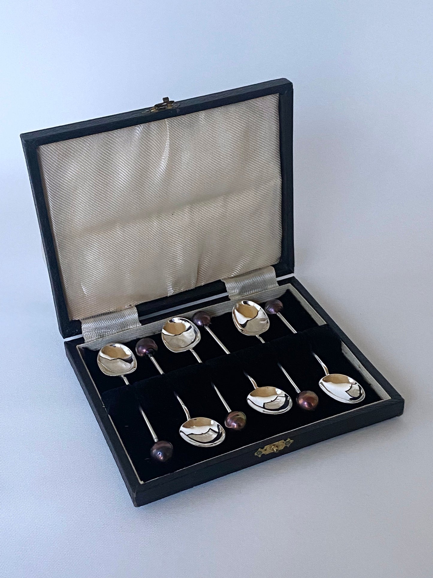 Black Pearl Silver Tea Spoon Gift Set