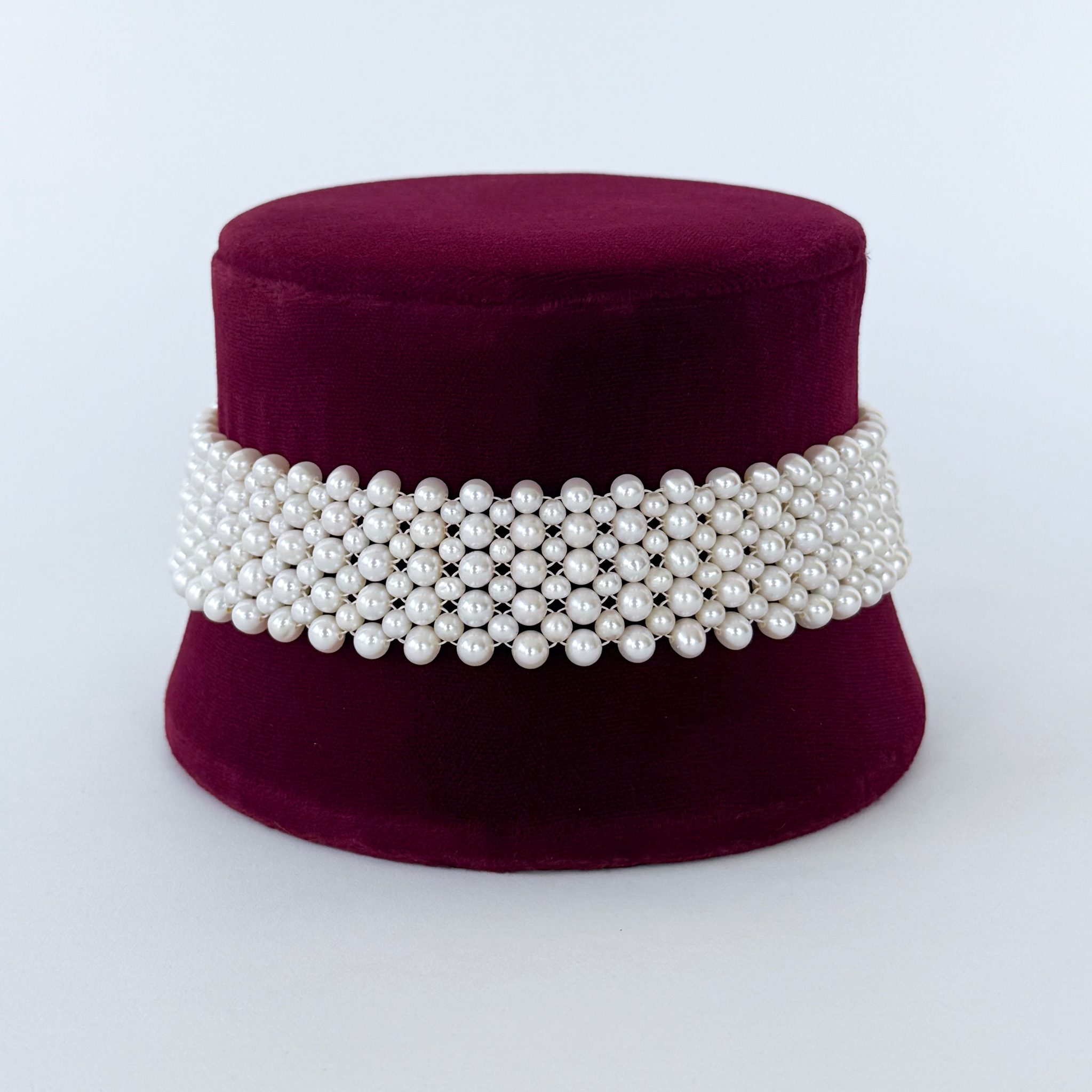 Pearl Woven Bridal Choker with Adjustable Clasp - Image 4